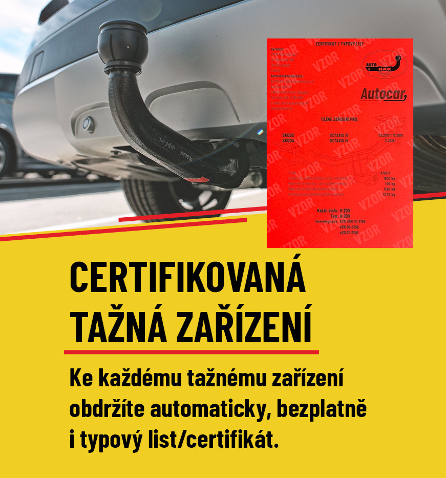 Certifikovaná tažná zařízení